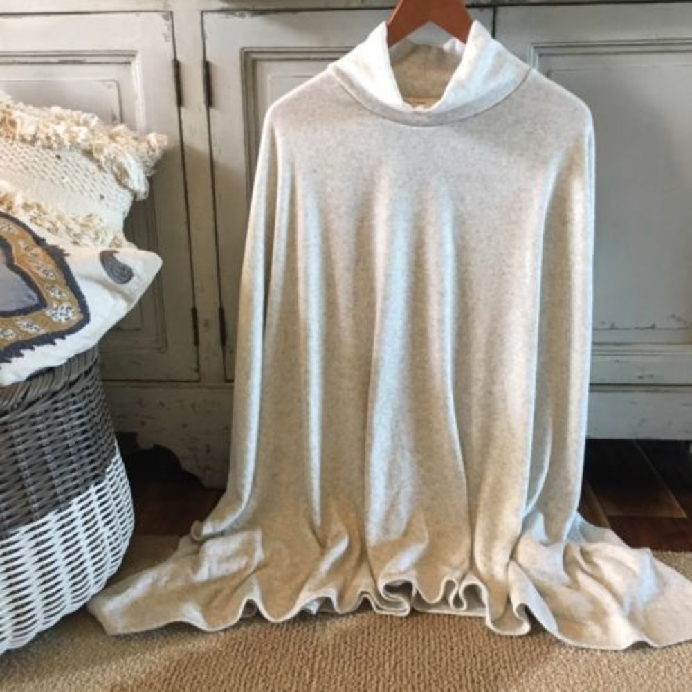 SOLD OUT! Grey Fleece Lined Pullover Sweater Tunic - Picture 5 of 7